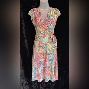 Multicolor Wrap Dress